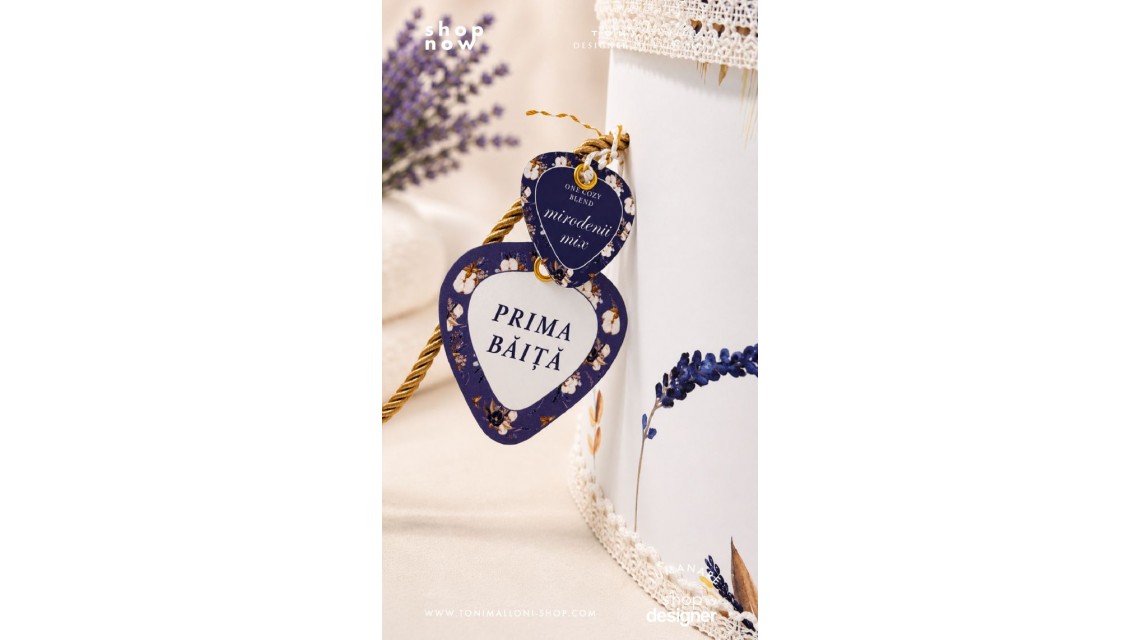 Set Prima Băiță după Botez Lavandă si Grâu Ritualul Blând al Apei cu Nașii Personalizat pentru Băieți 7